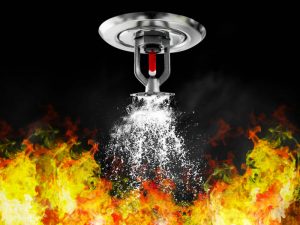 fire sprinkler head activating